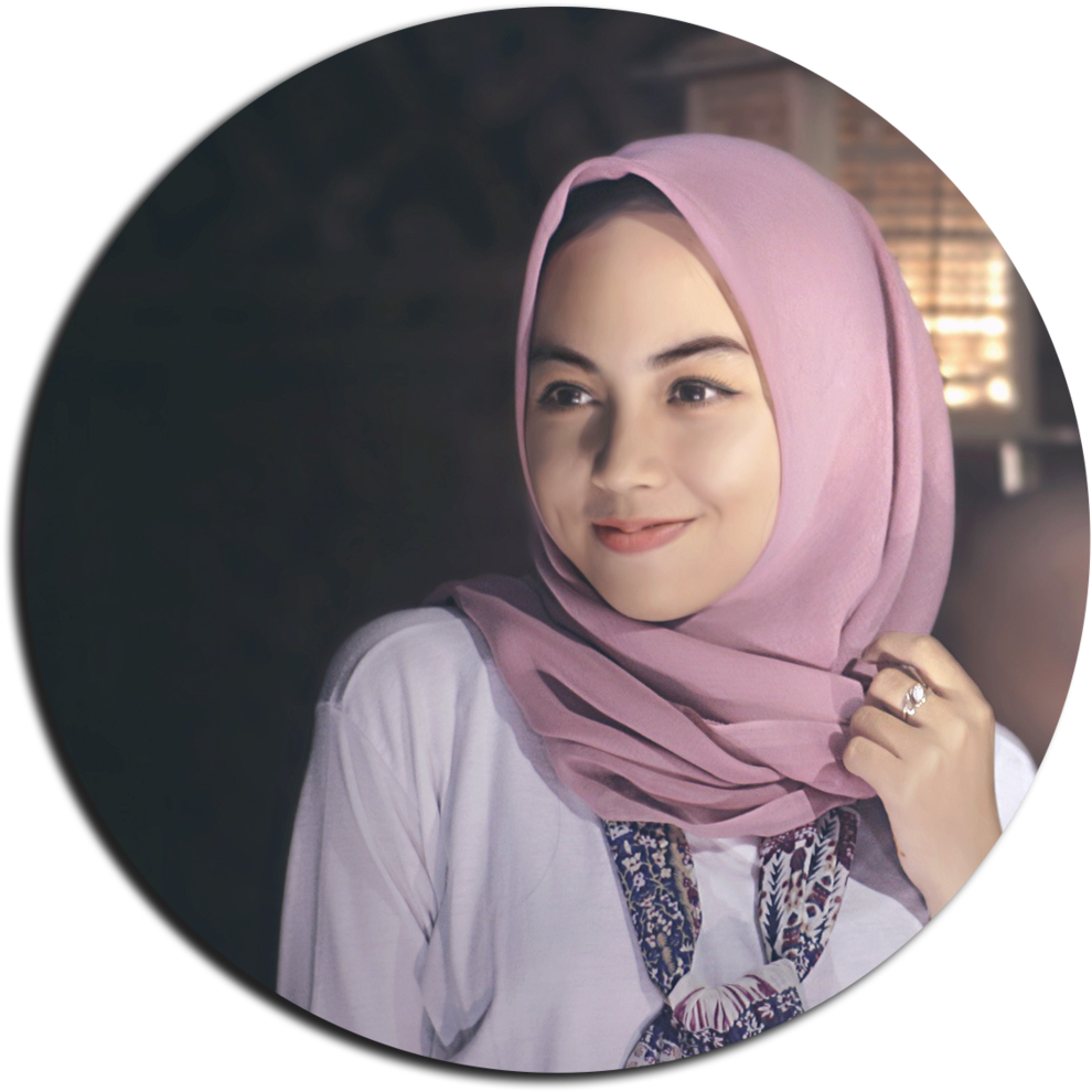 Girl With Hijab - Wall Clock (1000x1000), Png Download