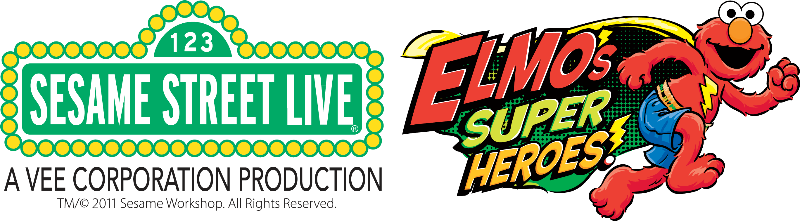 Elmo's Super Heroes (2743x758), Png Download