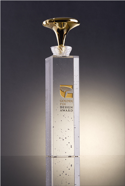 The New Golden Pin Design Award Trophy, Designed By - Award Trophy Designs Png (800x600), Png Download