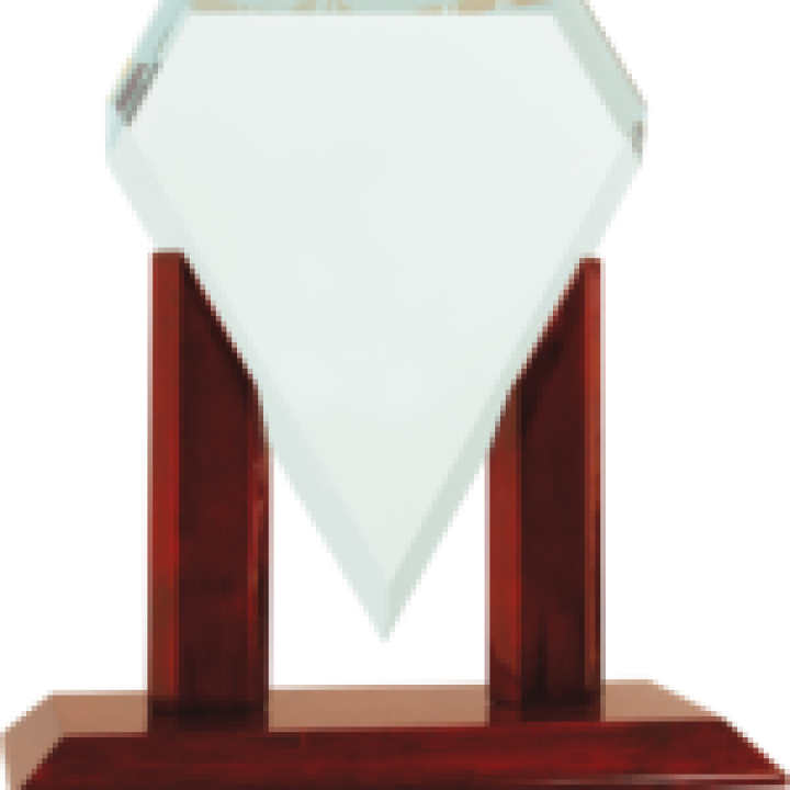 Royal Marquis Diamond Jade Glass Trophy - Award (720x720), Png Download