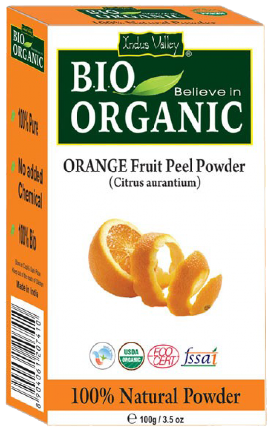 Bio Organic Orange Peel Powder - Indus Valley 100% Organic Soft Black Henna Hair Color (850x944), Png Download
