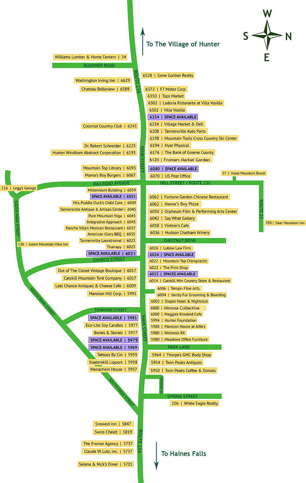 Map Of Tannersville - Tannersville (979x1545), Png Download