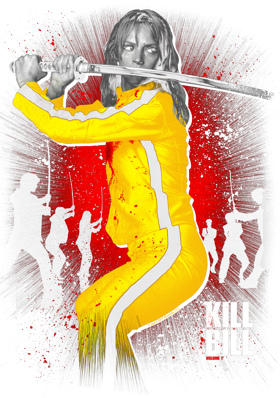 Kill Bill Surrounded Men's Premium Slim Fit T-shirt (936x1332), Png Download