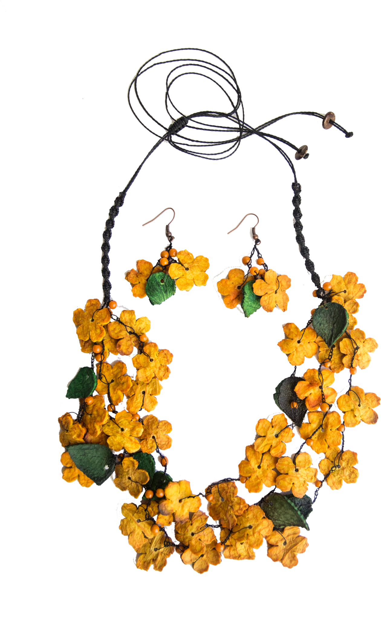 Elda Orange Peel Necklace Set - Necklace (1365x2048), Png Download