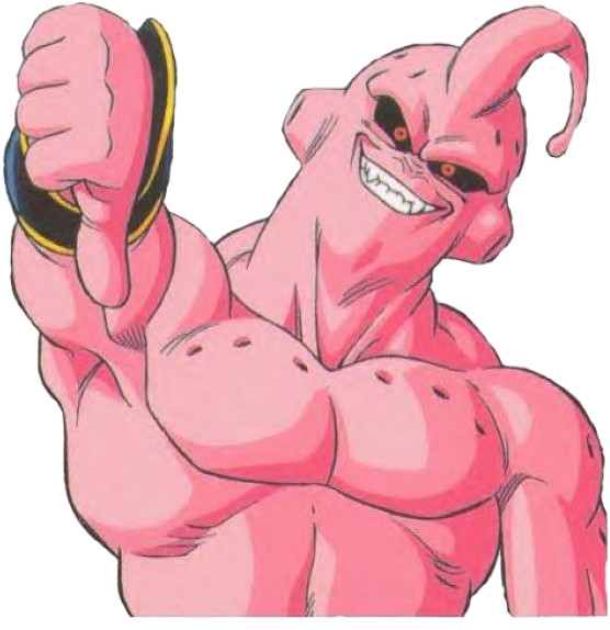 Majin Buu - Super Buu Thumbs Down (587x600), Png Download
