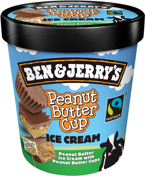 Ben Jerrys Peanut Butter Cup Ice Cream 500ml - Ben En Jerry Peanut Butter Cup (800x800), Png Download