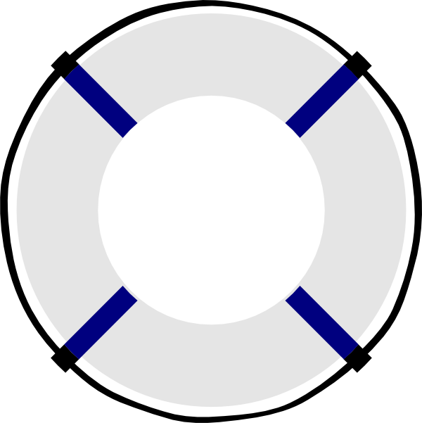 How To Set Use Life Ring Blue And White Svg Vector (600x601), Png Download