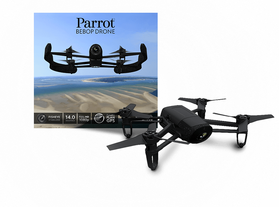 Ardrone X1 Box - Parrot Bebop Drone & Skycontroller - Blue (922x683), Png Download