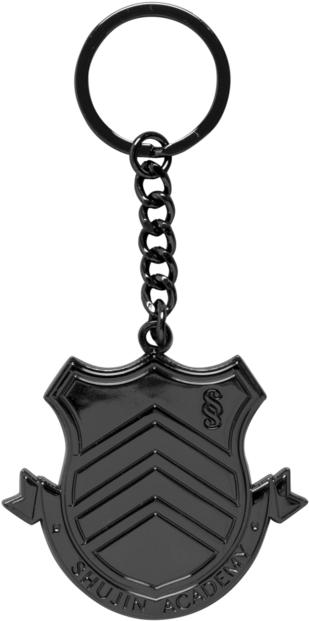 Shujin Academy Gunmetal Keychain - Persona 5 (620x930), Png Download