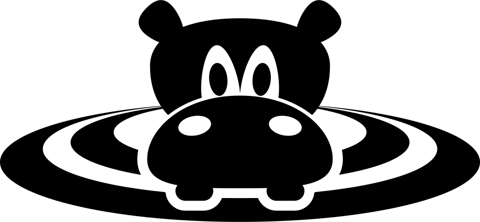 Png File Svg - Hippopotamus (980x454), Png Download