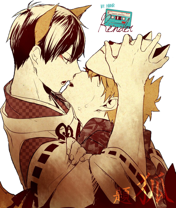Наклейка Tobio Kageyama X Shouyou Hinata » Haikyuu - Kageyama X Hinata (680x800), Png Download