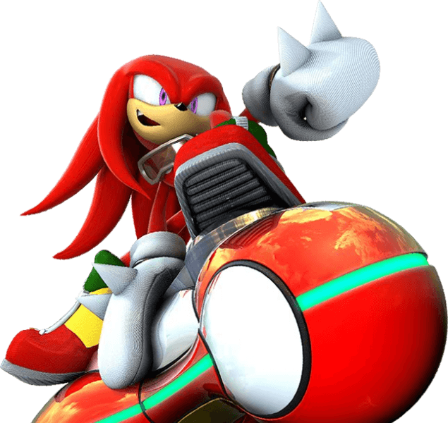 #knuckles From The Official Artwork Set For #sonicriders - Sonic Riders Zero Gravity Png (635x600), Png Download