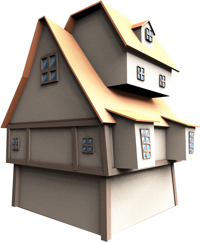 Individual Asset For Windmill Medival Fantasy Contest - House (1024x1024), Png Download
