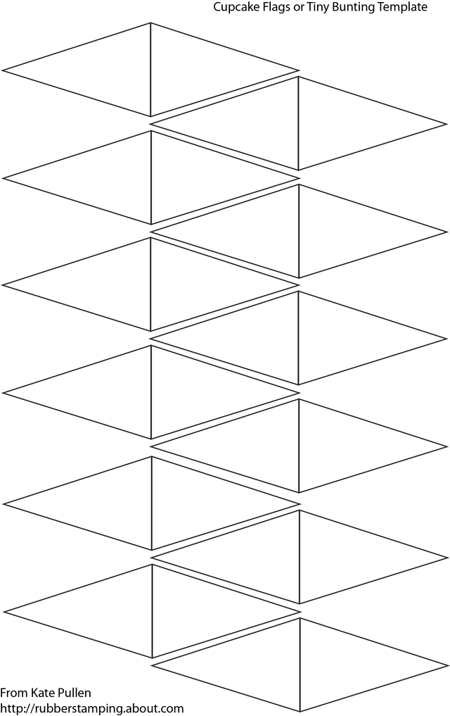 Make Tiny Cupcake Flags For Your Next Party Or Celebration - Printable Mini Bunting Template (640x1017), Png Download
