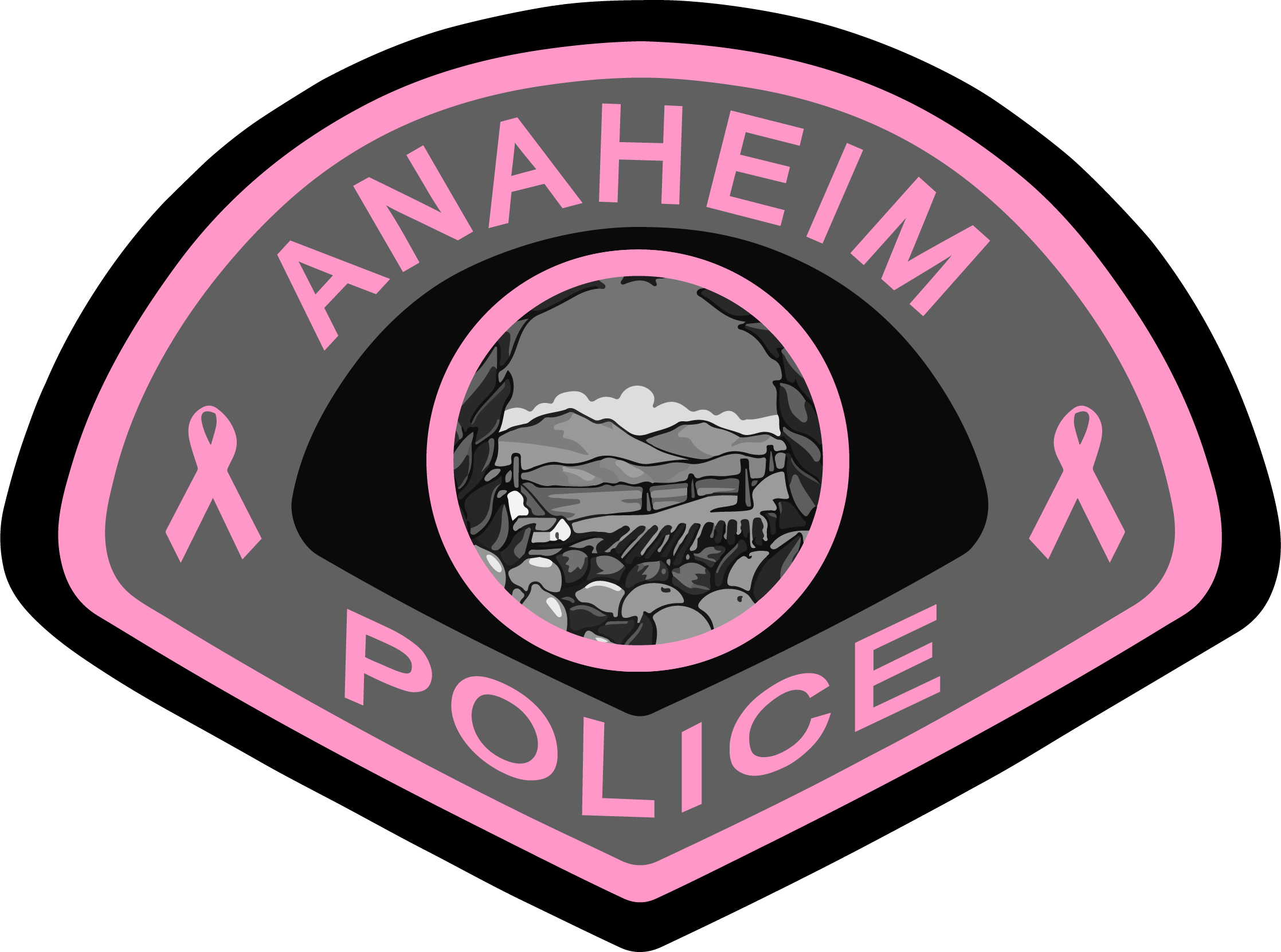 Apd Pink Patch - City Of Anaheim Seal (2235x1661), Png Download