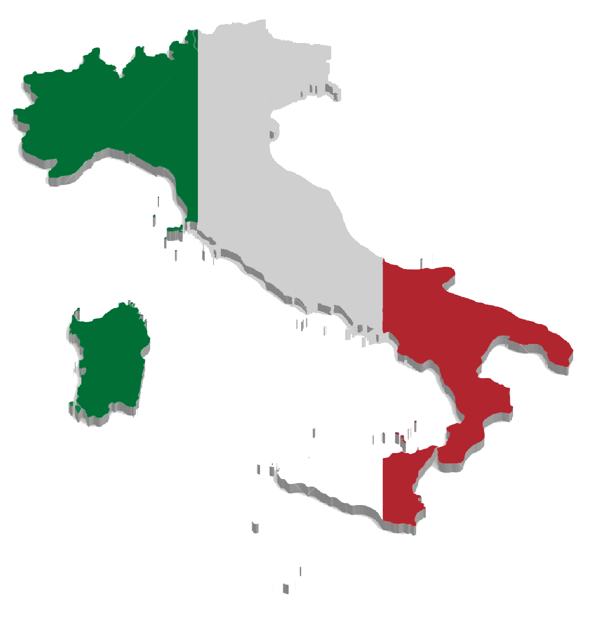 2016 Concetta's Italian Restaurant - Italy Map 3d Png (1258x1300), Png Download
