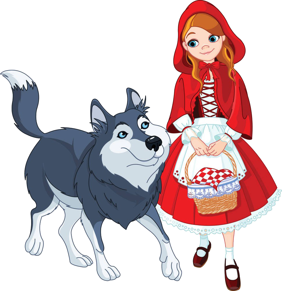 Alaskan Malamute Clipart At Getdrawings - Little Red Riding Hood Drawing (970x1000), Png Download