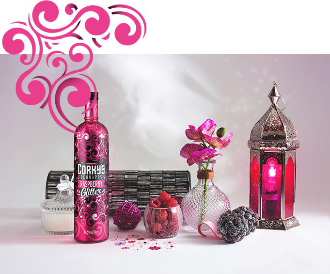 Glitter - Glass Bottle (681x565), Png Download