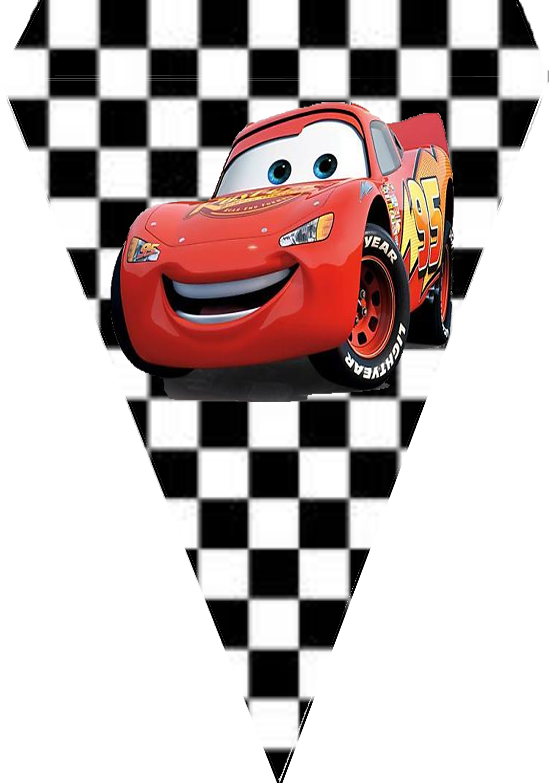 Bandeirinha Para Festa Carros Disney Bandeirinhas Para - Disney Cars Banner (1122x1600), Png Download