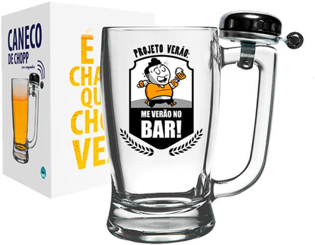 Caneca De Chopp Com Campainha (640x640), Png Download