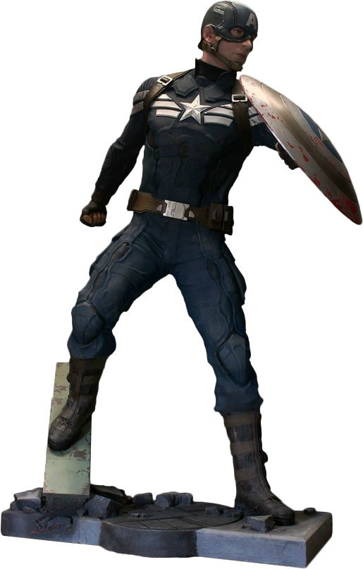 Captain America - Figurine Captain America Polymark (515x807), Png Download