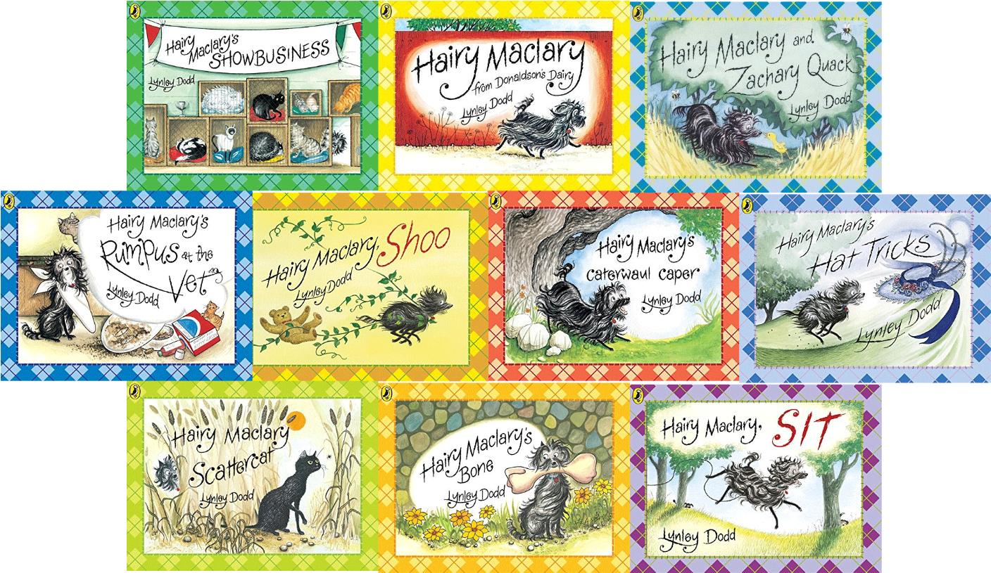 Hairy Maclary & Friend Collection Lynley Dodd 10 Books - Hairy Maclary Scattercat - Lynley Dodd (640x483), Png Download