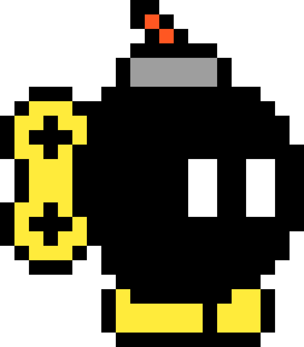 Bomb Omb - Bob Omb Pixel Art (1050x1200), Png Download