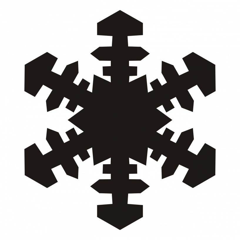Good Luck On Your Test Tomorrow - Snowflake Clipart Black (817x817), Png Download