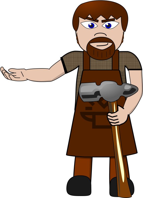 Vector Royalty Free Stock Medium Image Png - Clip Art Blacksmith (606x800), Png Download