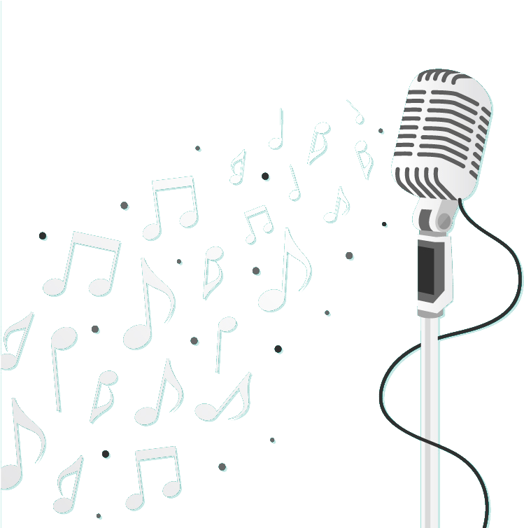 Microphone Music Notes Png (800x753), Png Download