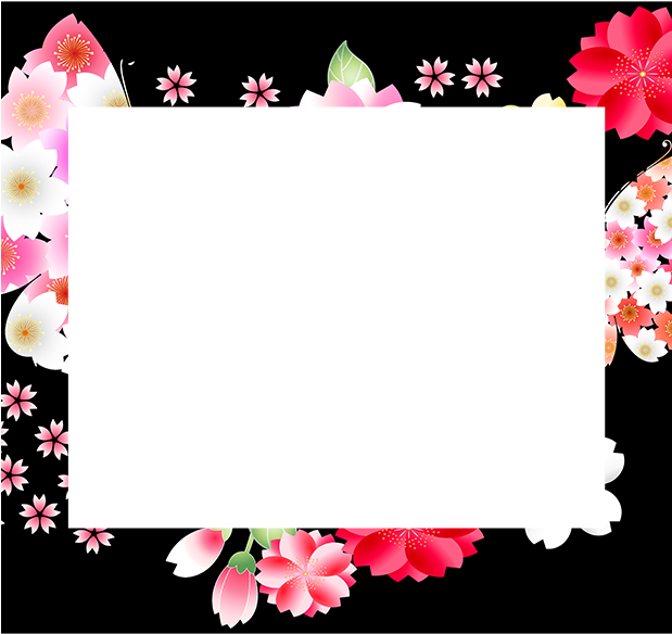 Japanese Pattern Frame Sticker Messages Sticker-2 - Picture Frame (618x618), Png Download