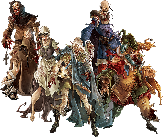The Dream Team Part - Coolminiornot Zombicide: Black Plague Notorious Plagued (645x545), Png Download