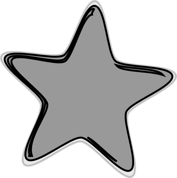 Gray Star Png (594x595), Png Download
