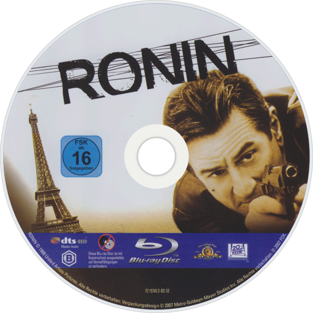 Ronin Bluray Disc Image - Ronin 1998 Blu Ray (1000x1000), Png Download
