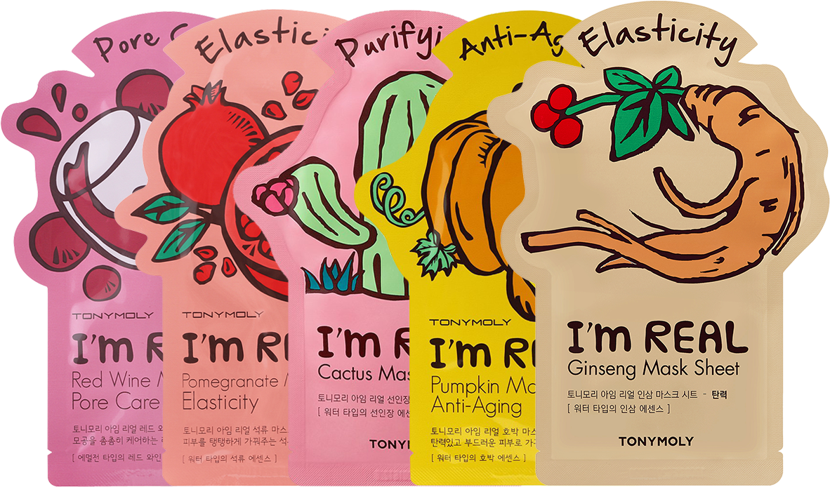 I M Real Combo 1 V=1539897816 - Tonymoly I'm Real Sheet Mask - Cactus (purifying) (1200x1041), Png Download