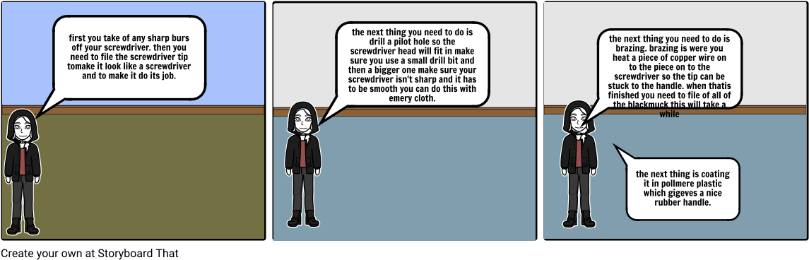 Screwdriver - Cartoon (1164x385), Png Download