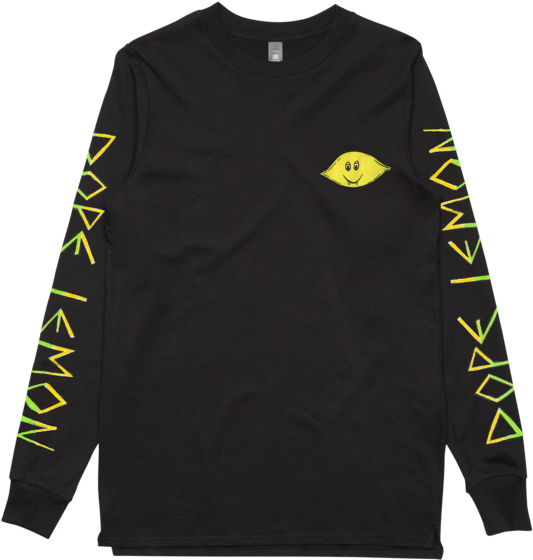 Lemon / Black Longsleeve T-shirt - Don T Sleep Shirt (760x760), Png Download