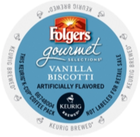 Folgersâ® Vanilla Biscottiâ® K-cup Coffee 24/box - Folgers Gourmet Selections Single Cup For Keurig Brewers, (850x850), Png Download