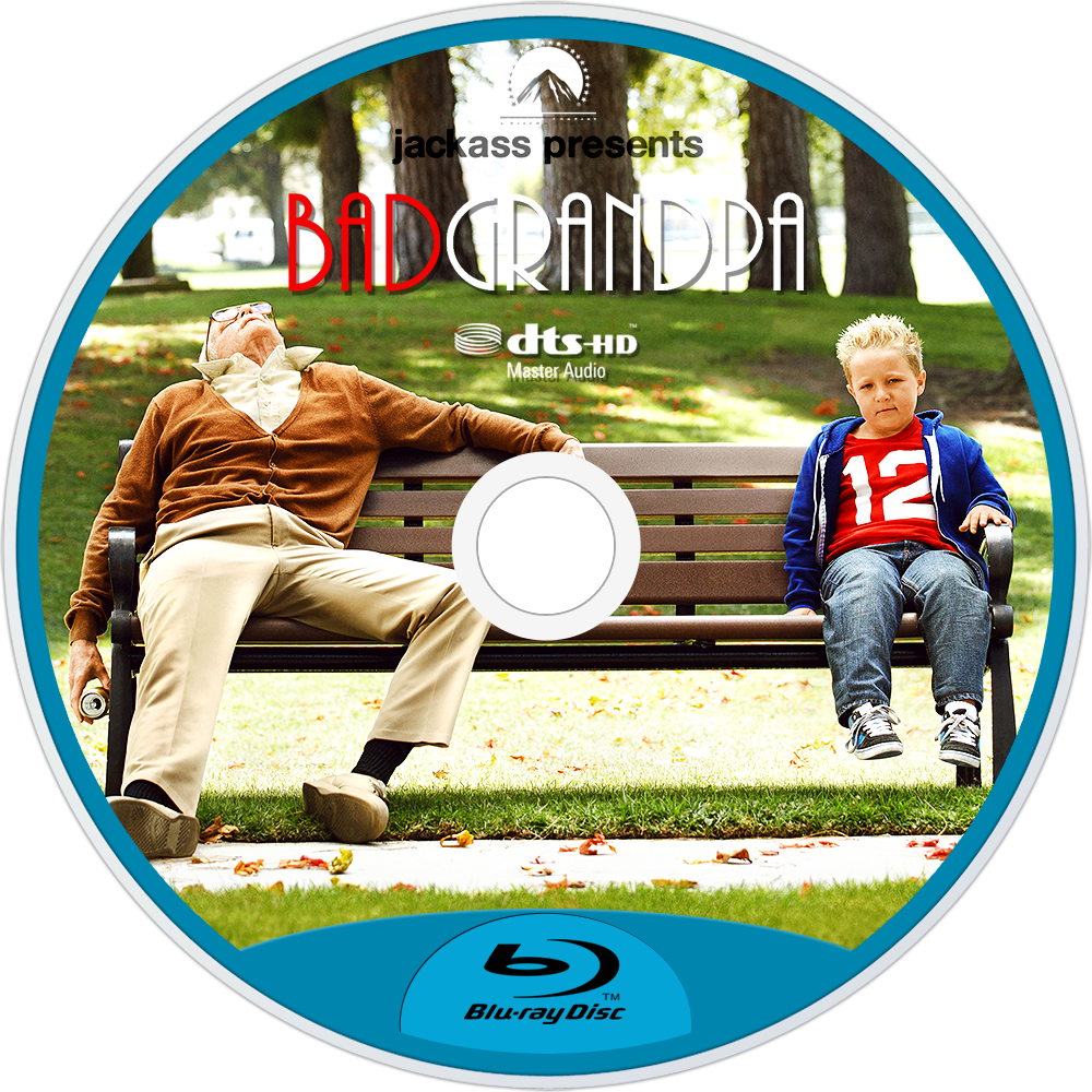 Bad Grandpa Bluray Disc Image - Jackass Presents: Bad Grandpa (2013) 27x40 Movie Poster (1000x1000), Png Download