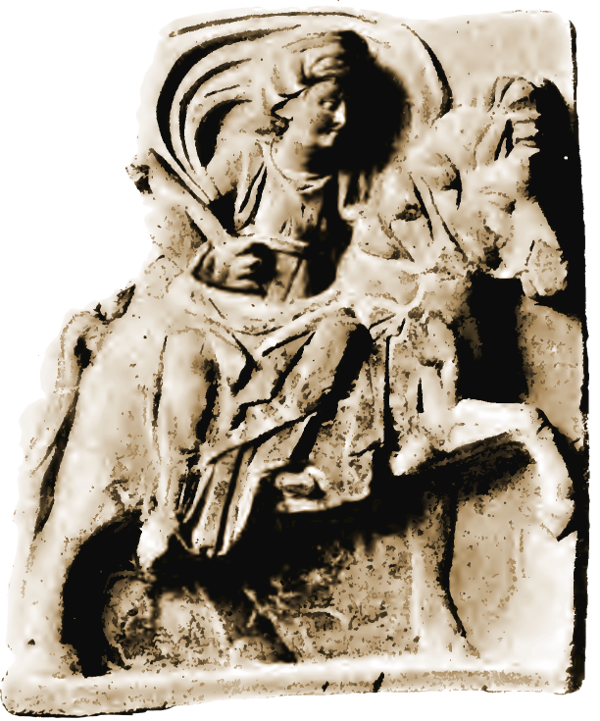 Stele Of Epona Found At Gannat - Epona (600x721), Png Download