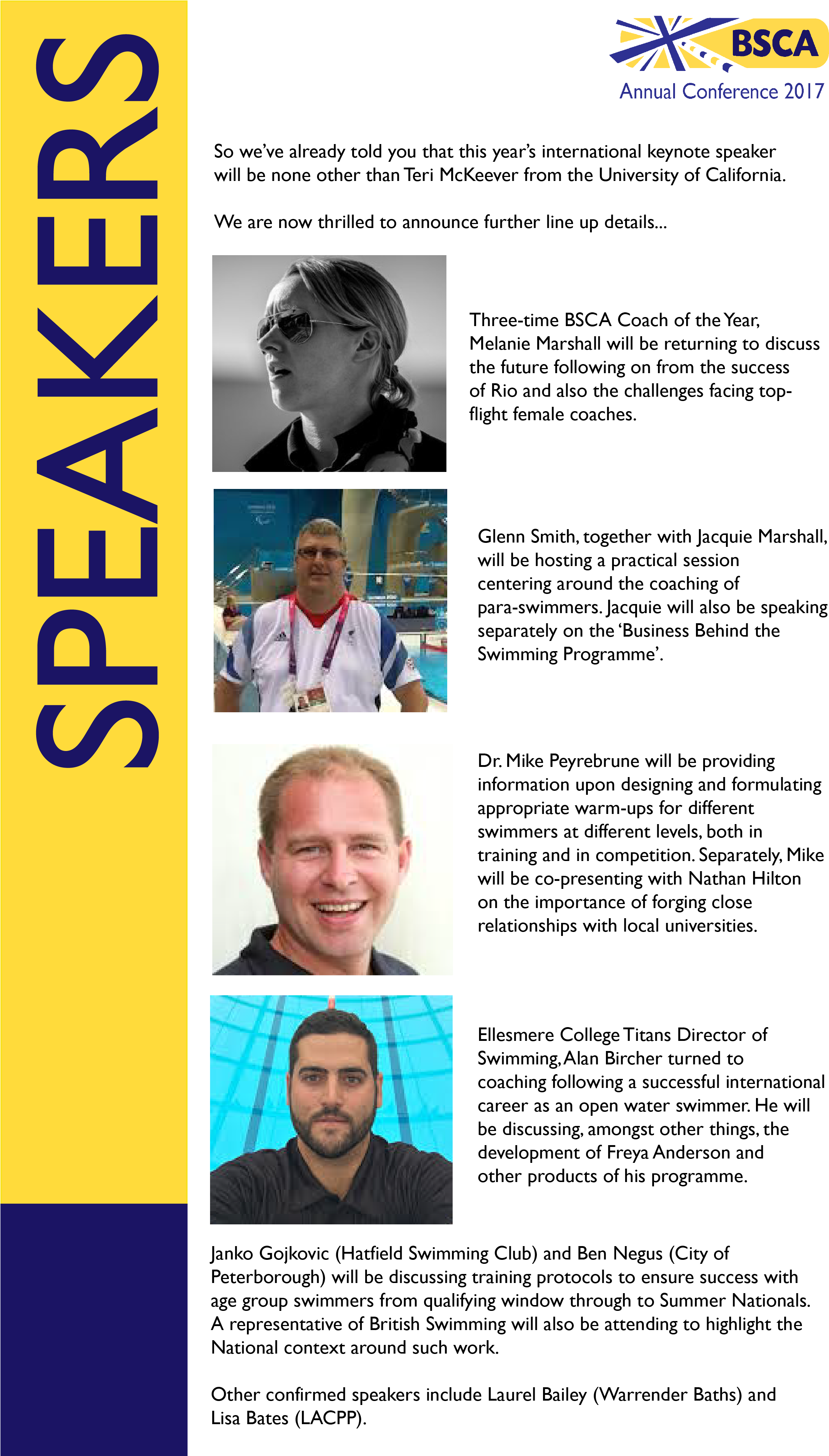 Speaker Promo 1 - British Swimming Coaches Association (2327x4145), Png Download