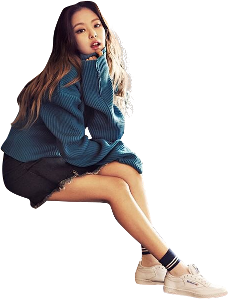 #blackpink #джинни #лиса #роуз #джису #блэкпинк #black - Blackpink Sitting Png (671x700), Png Download