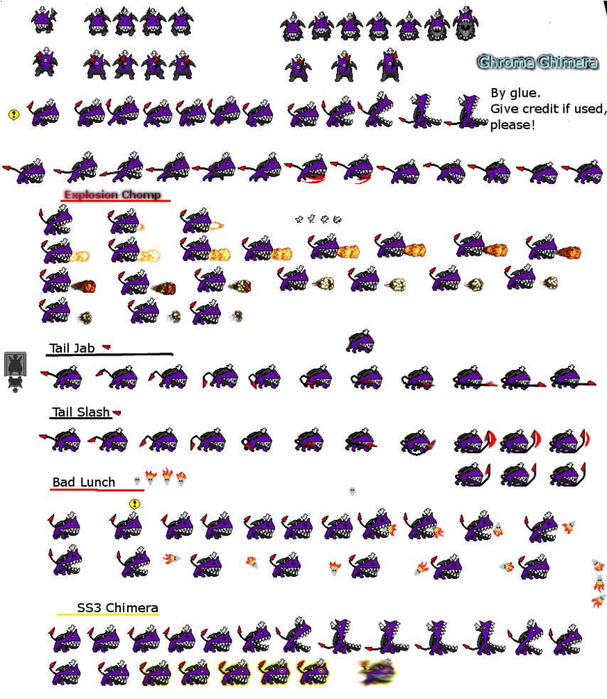 Chromechimerasprite-2 ] - Sprites (853x1024), Png Download