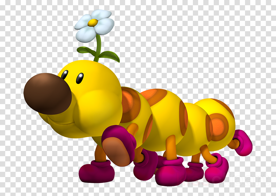 Mario Enemies Clipart Mario & Sonic At The Olympic - Wiggler Mario Kart (900x640), Png Download