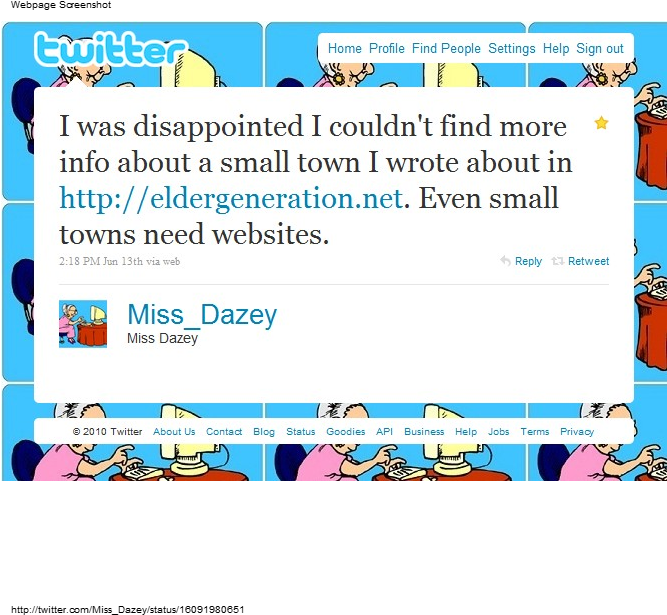 Even Small Towns Need Websites - Twitter (706x615), Png Download