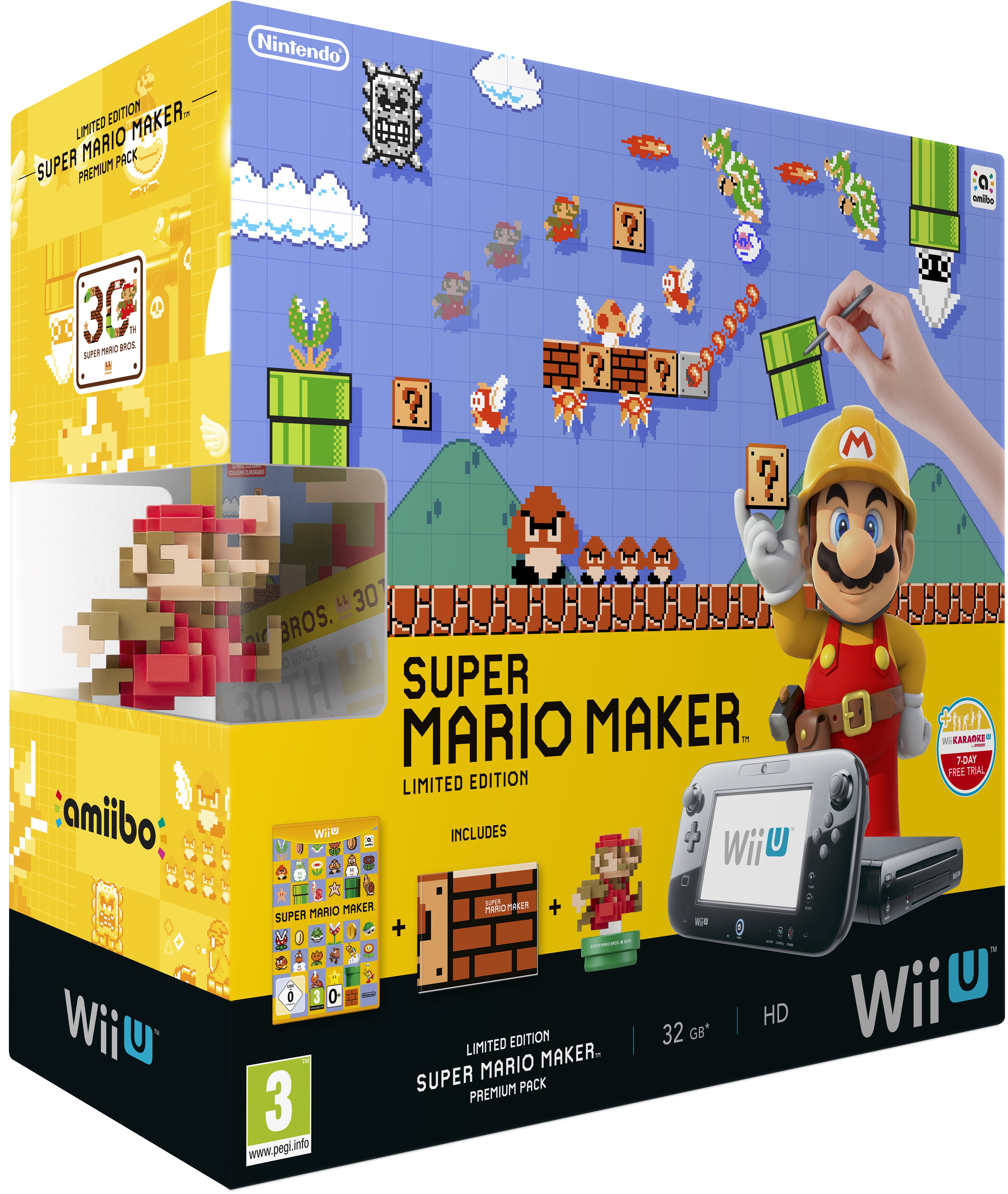 Wii U Mario Maker Premium Pack - Super Mario Maker Premium Pack (5208x5207), Png Download