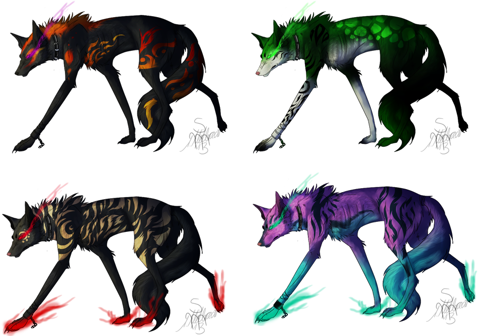 Tribal Wolves Auction - Wolf (1000x667), Png Download