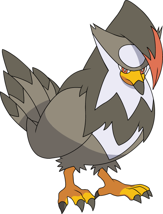 View 2398 Shiny Staraptor , - Pokemon De Staraptor (572x750), Png Download