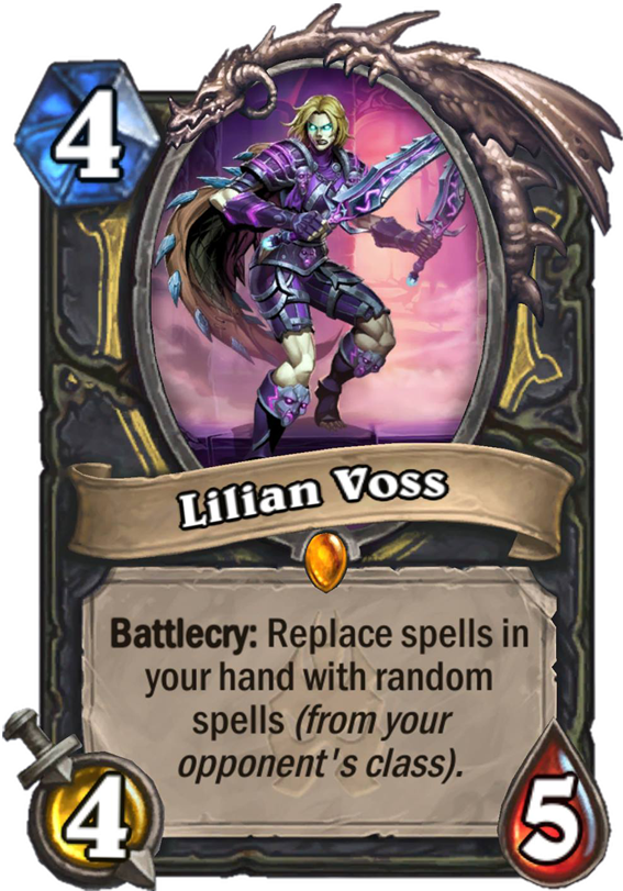 Lilian Voss Card - Hearthstone Old Gods Cards (567x811), Png Download