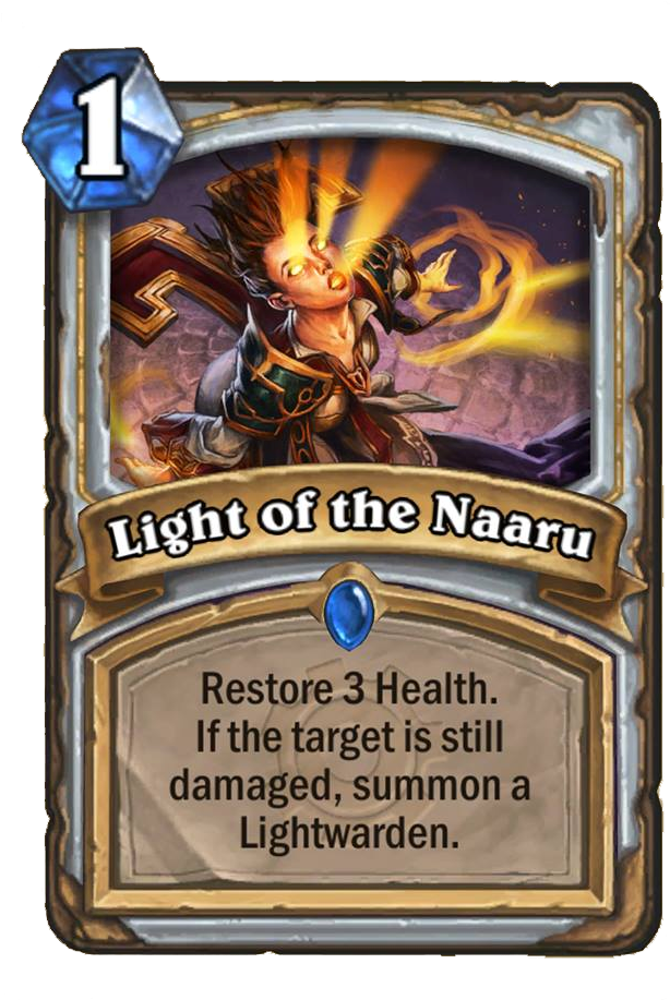 Lightofthenaaru - Hearthstone Heal (652x916), Png Download